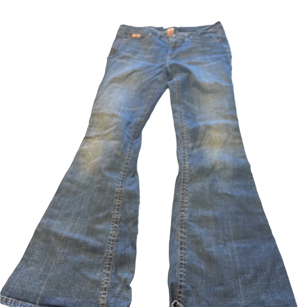 VINTAGE BELL BOTTOMS CANDIES FLARE JEANS 11 SOME HOLES